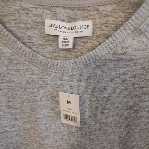 NWT Live Love Lounge Grey Heather Sweater Size M ID 1609489 - Picture 2 of 10